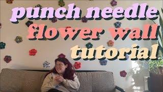 easy peasy flower wall decor! PUNCH NEEDLE TUTORIAL