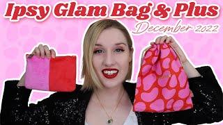 Ipsy Glam Bag & Glam Bag Plus | Unboxing & Try-On | December 2022