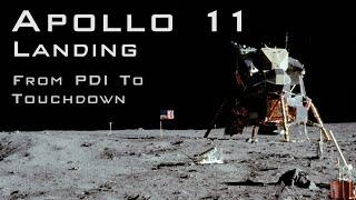 Apollo 11 landing from PDI to Touchdown