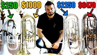 CHEAP $250 Non Compensating EUPHONIUM vs $6500 Compensating EUPHONIUM. IS IT WORTH YOUR MONEY???