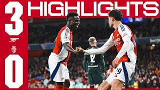 HIGHLIGHTS | Arsenal vs AS Monaco (3-0) | Champions League | Saka scores, Lewis-Skelly impresses!