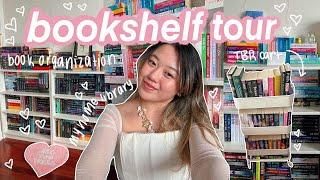 BOOKSHELF TOUR  how i organize my book collection + my home library