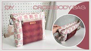 How To Make Crossbody Bag With Zipper Pockets | DIY Crossbody Bag Tutorial