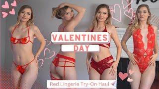 Lingerie Try-On Haul | Valentines Day Themed | Amazon Finds | Red Lingerie | Emma Sirus