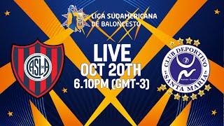 LIVE - San Lorenzo de Almagro v Santa Maria | Liga Sudamericana de Baloncesto FIBA 2024