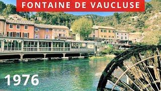 Fontaine de Vaucluse 1976 Provence Isle sur la Sorgue Alps Côte d'Azur France footage