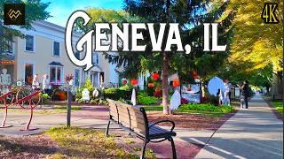 Geneva, Illinois Walking Tour 4K | Historic Downtown & Scenic Fox River