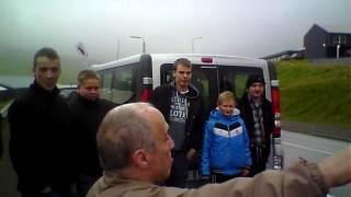 Tony Marano and young fans from Vágoy, The Faroe Islands