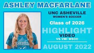 Ashley Macfarlane- UNC Asheville Women’s Soccer - Highlight Video #1