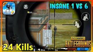 Insane 1vs 6 Fight | PUBG Mobile Lite Solo Squad Gameplay