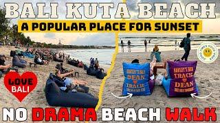 Bali Kuta Beach Sunset Walking Tour Today 2024 (NO DRAMA)