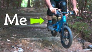 Riding two bikes that don't fit - Tiny Bike Big Bike