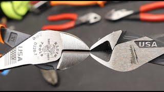 Klein vs Milwaukee: 7" Diagonal Cutters with USA billboarding, Cherub features, and a big price diff