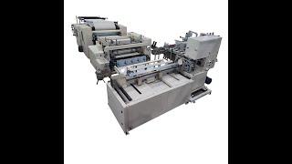 Automatic labeling glue lamination maxi roll paper making machine production line