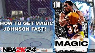 HOW TO GET 100 OVERALL MAGIC JOHNSON FAST AND EASY! NBA 2K24!