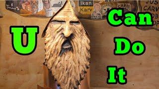 How to carve a basic wood spirit bird house with a dremel.