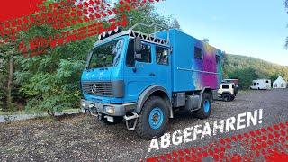 Der Blaue Elefant sucht neue Abenteuer! Mercedes 1225 Expeditionsmobil zum Verkauf!