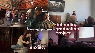 STUDY VLOG// graduation project defence, anxiety