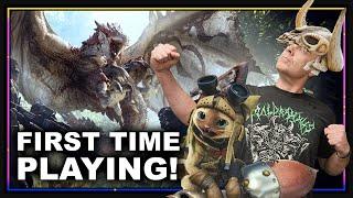 My INSANE First Time Playing! - Monster Hunter: World - Day 1!