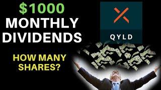 How Many Shares Of Stock To Make $1000 A Month? | Global X Funds Covered Call ETF (QYLD)