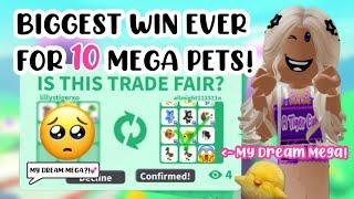 BIGGEST WIN EVER?!! I GOT 11 NEW MEGA PETS!!    #adoptmeroblox #preppyadoptme #preppyroblox