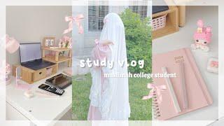 ౨ৎ study vlog | muslimah college student, exam studies, cafe, grad party