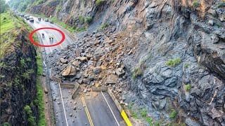 Top 10 Most Dangerous Rockslides Captured on Video