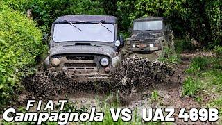 Original FIAT CAMPAGNOLA, prepared UAZ 469B, prepared JK RUBICON, prepared VITARA: in the sludge!