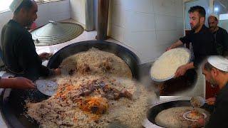 Kabuli pulao recipe in Kabul Afghanistan | Giant meat rice prepare | Afghani rice with meat Pulao