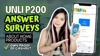 Answer SURVEYS, EARN Unlimited P200 GCash!