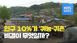 인구 1/10이 ‘귀농·귀촌’ 인구…비결은? / KBS뉴스(News)