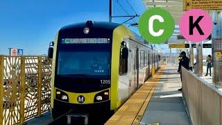 Los Angeles Metro C & K Line Trains at Aviation/Century Station