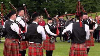 Culter and District Pipe Band in Grade 4A at 2024 British Pipe Band Championships in Forres Scotland