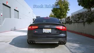 Audi S4 - Stock Exhaust vs Magnaflow 11385 + Res Delete