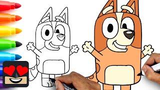 How To Draw Bingo Heeler | Bluey