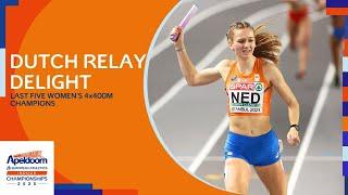 From France to the Netherlands!  Last FIVE women's European indoor 4x400m finals