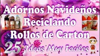25 Ideas de Adornos Navideños Reciclando Rollos de Cartón Muy Fáciles!!