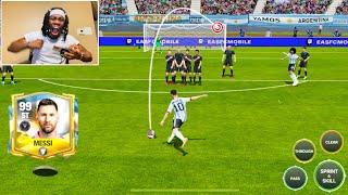 99 Messi with 100 FREE-KICK is INCREDIBLE | FC MOBILE