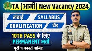 TA Army Recruitment 2024 | Territorial Army TA Army Bharti 2024 | Age, Syllabus, Height & Running