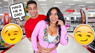 ASKING MY GIRLFRIEND TO MAKE ME A DAD IN PUBLIC! *GETS FREAKY*