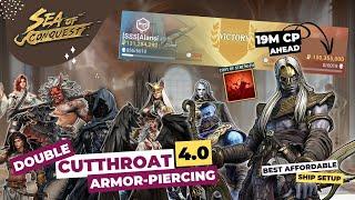 Sea of Conquest: Best Affordable Ship Setup - Double Cutthroat 4.0 with Armor Piercing Build