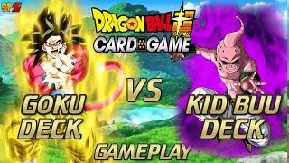 MUST SEE! GOKU SUPER SAIYAN 4 VS KID BUU FIGHT (Dragon Ball Super Card Game)