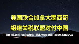 美拉拢加拿大，墨西哥组建北美关税同盟对付中国；做贼心虚，习总限制AI高管赴美；政治局学习，揭示高层最担心红旗变色。