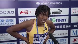 Marileidy Paulino After Breaking The Xiamen Meet Record In 50.08 (Spanish)