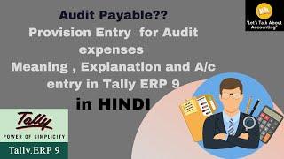 Provision entry for Audit Fees or Audit Fees Payable account