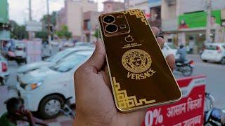 New Trending Vivo Y35 CONVERT INTO IPHONE LOOK 24kt Gold Panel Mobile Gold Panel