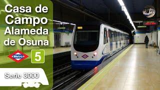 Viajando por la línea 5 entre Casa de Campo y Alameda de Osuna | Metro de Madrid