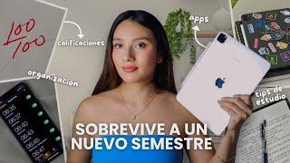 ¿CÓMO SOBREVIVIR a un NUEVO SEMESTRE de UNIVERSIDAD?  | tips de estudio y organización