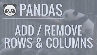 Python Pandas Tutorial (Part 6): Add/Remove Rows and Columns From DataFrames