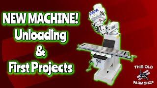 PM1054 PM-1054 10×54 Milling Machine - Unloading - First Use and Review PM-1054TV PM-1054TS